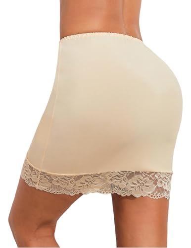Image of Avidlove Half Slips for Women Under Dress Non Cling Floral Lace Trim Above Knee Half Slips
