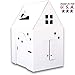 Easy Playhouse - Kids Art and Craft for Indoor and Outdoor Fun, Color, Draw, Doodle on this Blank Canvas – Decorate and Personalize a Cardboard Fort, 34" X 27" X 48" - Made in USA, Age 3+