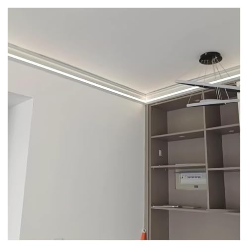 Canal LED aluminium avec diffuseur blanc de 10m pour plinthe et plafond