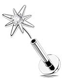 OUFER 16G Piercing Oreille Cartilage Sans Filetage Étoile Piercing Helix...