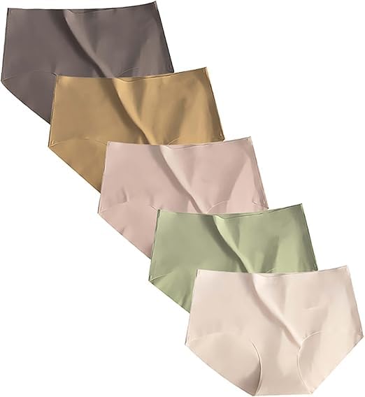 SunFlux® Womens Underwear Seamless Full Coverage No Show Waisted Seamless Ladies Panties with Silky Tactile Touch 5 Pack-image-40