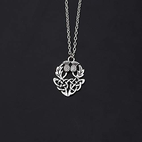 CENWA Double Scottish Thistle Scottish Necklace3