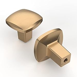 Knoklock Champagner-Bronze Quadratische Möbelknöpfe 10 Stück