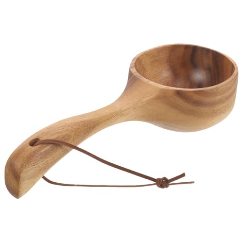 UTHCLO Wood Ladle Bath Water Scoop Wooden Scoops for Household Water Ladle for Bathing and Tea Ceremony Spoon Use