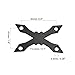 PATIKIL Skateboard Gasket, Longboard Deck Protector Prevent Sink Protective Anti Sinking Hardware, Aluminum Alloy Black, x Shape