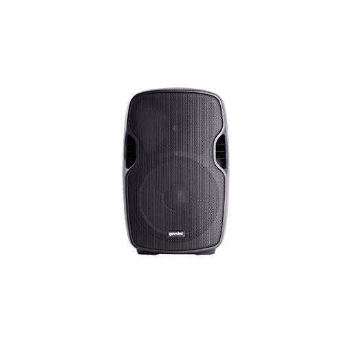 Gemini Altoparlante audio professionale Bluetooth da 10 pollici portatile PA attivo con equalizzazione alta/bassa e controllo del guadagno, microfono e linea XLR, 1/4, 1/8 e ingressi RCA, AS-10BLU