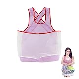 ZIJANG Nappe pour Linge, Oxford Tablier Femme de Menage Machine à Laver, Grande Capacité Portable Séchage Vêtements Tablier Rose, Laundry Apron avec Sac Filet pour Sécher et Collecter Vêtements
