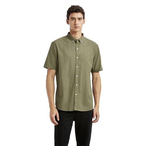 Image of Levi's Men's Cotton Solid Slim Fit Shirt