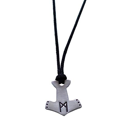 Mjolnir Pendant with Custom Elder Futhark Rune - Thors Hammer Jewelry Mjolnir Pendant with Custom Elder Futhark Rune - Thors Hammer Jewelry