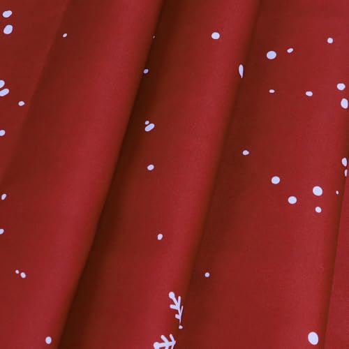 Quimoy Christmas Tablecloth 60×84 Inch Rectangular, Washable Xmas Trees Snowflake Table Cover, Red Winter Xmas Snowman Table Cloth for Christmas Party Picnic Kitchen Dinner Decor – Image 6