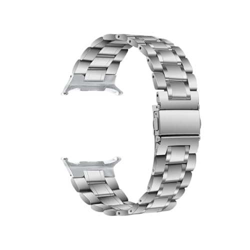 �ɓK������Samsung Galaxy Watch 8 Classic/46mm/8/40mm/44mm�ɓK������X�e�����X�X�`�[���X�g���b�v(Silver,For Galaxy 8 40mm)