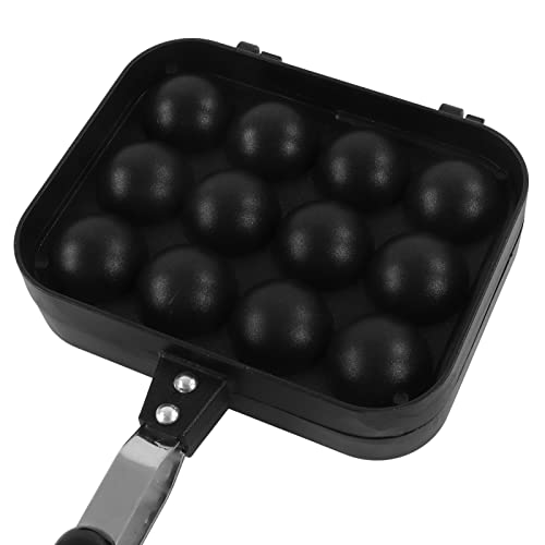 KIMISS Takoyaki Pan, Double Sided Octopus Balls Baking Pan Non Stick 12 Hole Grill Heating Evenly for Mold Pot Frying Egg Waffle Kitchen - Image 2