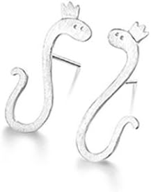 925 Sterling Silver snake Stud Earrings anti allergic