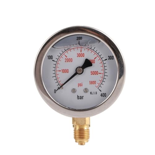 Tuyau hydraulique 1.5m avec jauge 400 Bar et couplage M16*2 BSP1/4