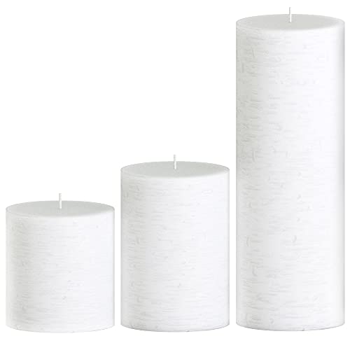 CANDWAX Assorted Candles Pillar - Set of 3 inch Rustic Pillar Candles Includes 3