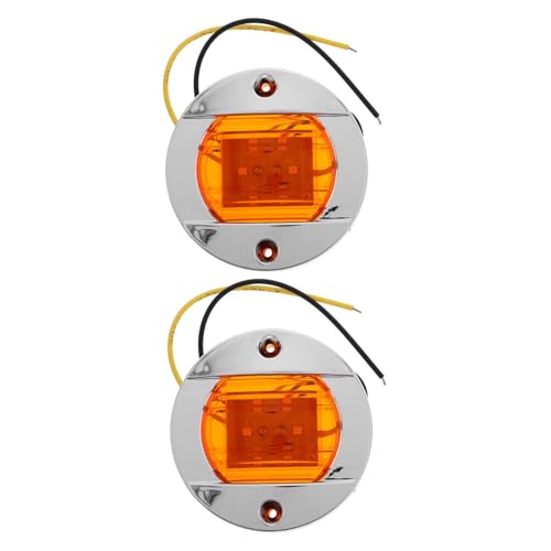 Cabilock 2pcs Led Trailer Running Lights Round Truck Side Lights High Visibility for Vehicle Boat Utility Trailer