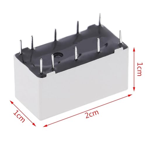 Relé biestable 12V DPDT interruptor electromagnético HFD2/005-S-L2-D de dos posiciones 3