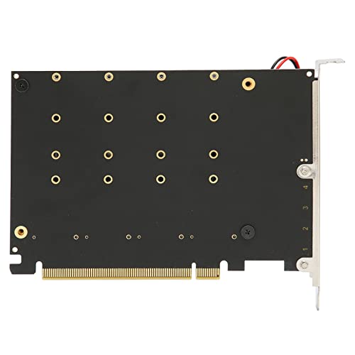 Adaptador M.2 PCIE, placa NVME Raid com ventilador de refrigeração PCIE 4.0 x 16 para 4 portas 4x32