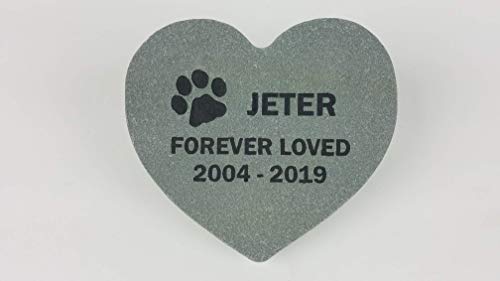Pet-Memorial-Headstone-Grave-Marker-Gray-Natural-Stone-Heart-8-for-Your-Dog-Or-Cat-Personalized Pet Memorial Headstone Grave Marker Gray Natural Stone Heart 8 for Your Dog Or Cat Personalized