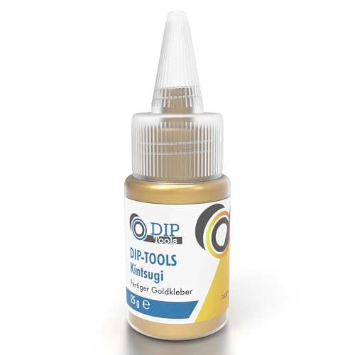 DIP-Tools Kintsugikleber 25g I schnelltrocknend und lange haltbar, Hochleistungskleber Kleber extra stark, f&uuml;r Leder, Pappe Holz Kork Schaum Kunststoff Gummi Metall, Kunststoffkleber Metallkleber