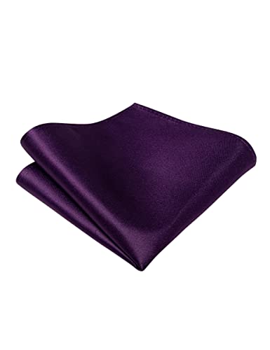 Image of YourTies Zipper Tie for Men Adjustable Pre-tied Satin Neckties and Pocket Square Set Solid Color Business Formal Wedding