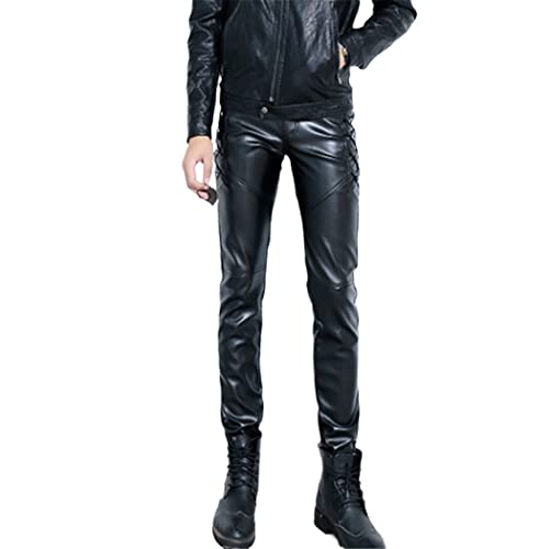 Pantalon en cuir synthétique WEGUKRI pour homme pour stopper le vent avec style