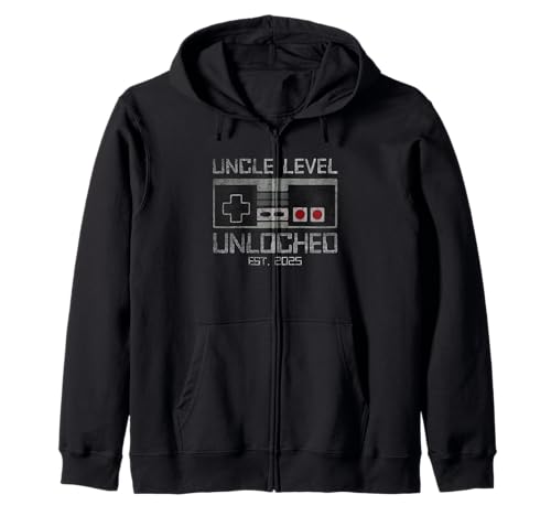 Uncle Level Unlocked 2025 - Camiseta de nivelación para videojuegos Sudadera con Capucha