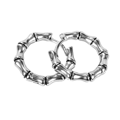 USHOBE 1 Par Brincos De Aço De Titânio Para Homens Brincos De Aço Inoxidável Orelha De Hip-hop Brinc