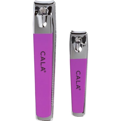 Coupe-ongles Cala Duo orchidée au toucher doux pour manucure
