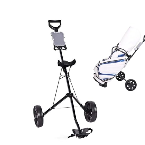 Trolley De Pelota De Golf, Carrito De Caminata De Golf - Cartero De Mano Plegable De Hierro De 2 Ruedas | Accesorios Deportivos Al Aire Libre Portátiles, Accesorio De Soporte De Pantalla