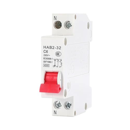 Disyuntor magnetotérmico doméstico DPN 1P+N 6A interruptor de aire HAB2-32 5