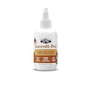 Dr. Pol Incredi-Pol Dog and Cat Ear Solution – Safe and Effective Ear Care Solution to Clean Ears and Prevent Ear Problems in Dogs, Cats, Horses, and More – 3 Fluid Ounces
