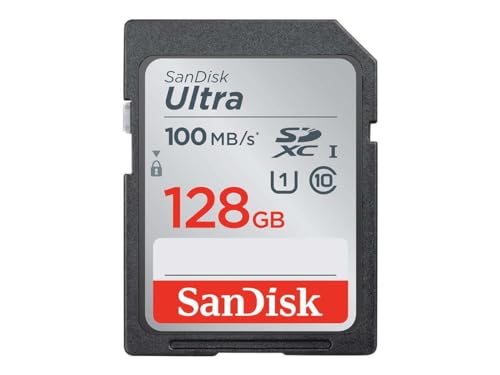 SanDisk Ultra UHS I 128GB SD Card 140MB/s for DSLR and Mirrorless Cameras, 10Y Warranty