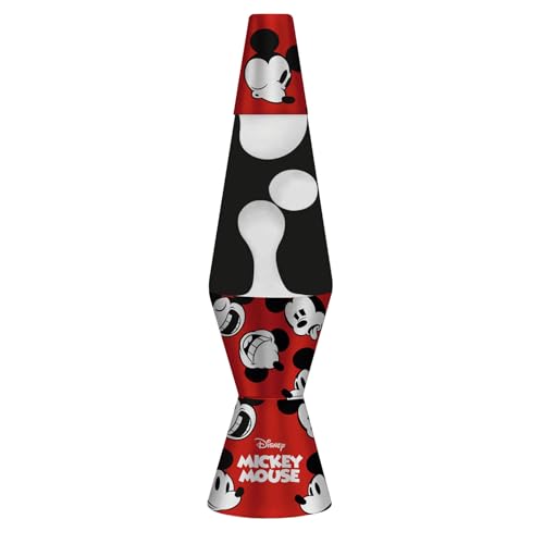 WONDEE Disney Lámpara de Lava Mickey Mouse, Lámpara Lava Niños y Adultos de tus Personajes Favoritos, Decoración Habitación Mickey Mouse, Cosas/Regalos Disney Infantiles Originales
