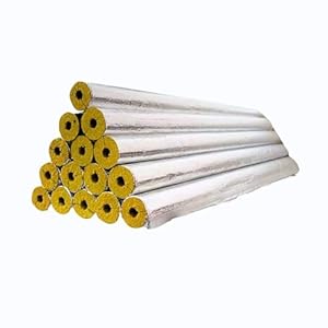 Steenwol buisisolatie WLG 0,037 aluminium gelamineerde buisschaal isolatie voor verwarmingsbuizen verschillende maten