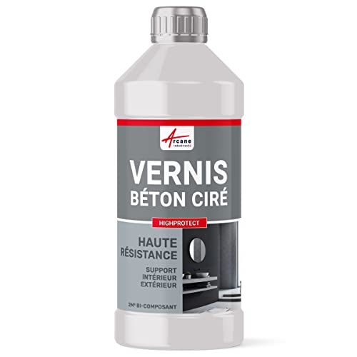 ARCANE INDUSTRIES Vernis bi-composant Ultra résistant HIGHPROTECT : béton ciré, Plan de Travail, extérieur - 2 m