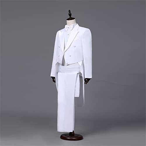 Maiyifu-GJ Men's 2 Piece Tuxedo Jacket Set Slim Fit Tailcoat Blazer & Pants Swallowtail Dinner Party Wedding Tux Dress Coat3