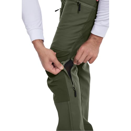 WORK IDEA Herren Outdoorhose aus elastischer Baumwolle, robust & atmungsaktiv, wasserabweisend, verstellbare Hosenbeine, ideal für Camping, Wandern & Outdoor-Aktivitäten