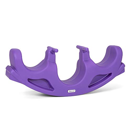 Image of Simplay3 Rock and Roll Teeter Totter Seesaw - Rocking Fun for Two Toddlers or Kids Ages 18 Months to 5 Yrs- Purple, Made in USA