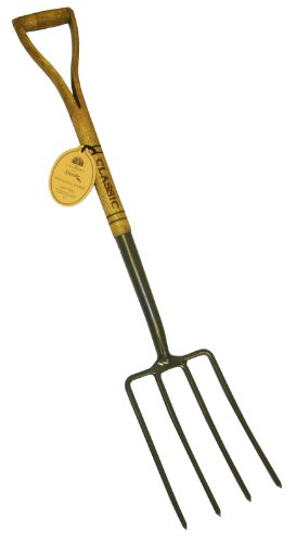 Flexrake CLA106 Classic D Handle Digging Fork, Natural