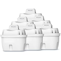 Filtro Brita Como Funciona Philips Water Cartuchos de filtro de agua de repuesto, pack de 6 filtros, compatible con Brita, reduce los MICROPLÁSTICOS, el CLORO, la CAL, los METALES PESADOS