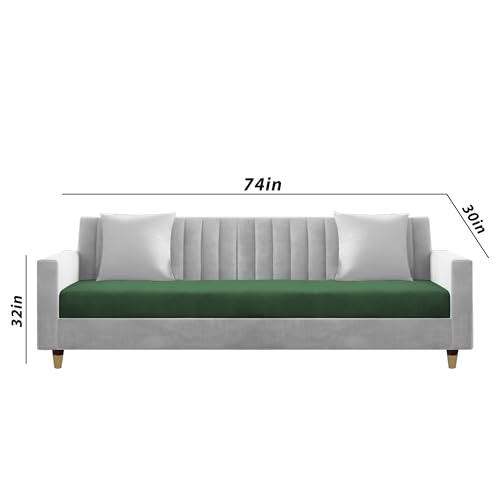 Image of Casaliving Garcia 3+2 Seater Sofa Set for Living Room (Green - Grey)