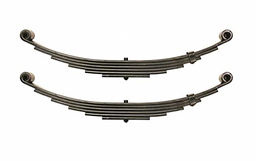 LIBRA Trailer Leaf Spring 6 Leaf Double Eye 3500# Cap for 7000# 7K Axle -Set 2