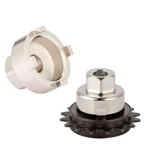 Elvaesther Bike Single Speed Freewheel Removal Tool 16T 17T 18T BMX Flywheels Freewheel Removal Plier Fixed Gear Bicycle Steel Mounting Repair Sleeve Wrench-S26 Silver