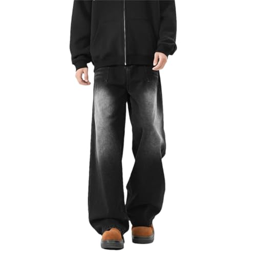 Men's Loose-Fitting Vintage Straight-Leg Jeans