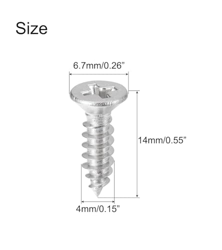 Tornillo autorroscante NACX 4x14mm cabeza plana Phillips 150 pcs miniatura 2