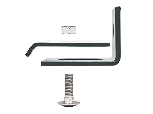 Zaundirekt 10 Stück Montagewinkel RAL 7016 Anthrazit I Wandanschlusswinkel...