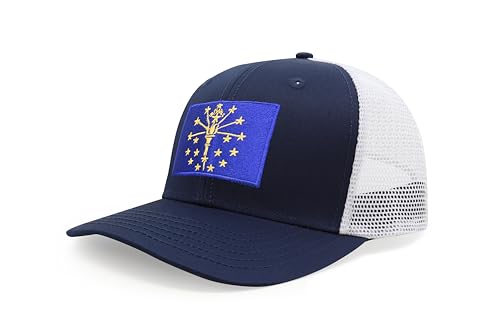 Image of International Tie State Hat for Men and Women, Adjustable Snapback Trucker Baseball Cap with Embroidered Patch