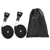 Abaodam Correa de Amarre para Equipaje y Kayak Banda de Sujeción para Portaequipajes y Remolques de Negro Fácil de Usar y Portátil