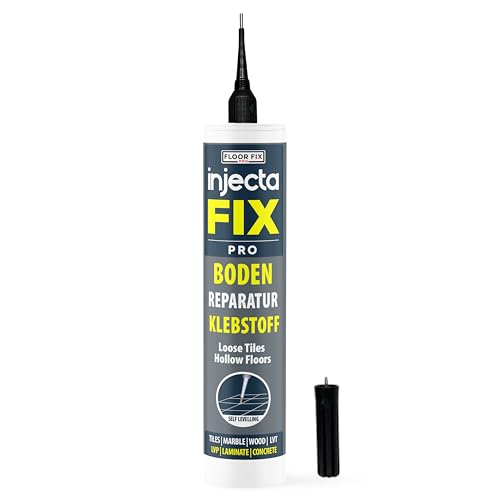 Injectafix Precision Von Floor-Fix Pro: Befestigt Lose Fliesen Für Lose Und Hohle Fliesen Holz LVT Und Laminat Mit 1 9-mm-Spritzenaufsatz Einstellbar Auf 6 mm + Anti-Verstopfungs-Funktion (1)
